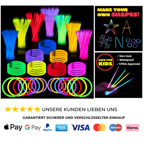 Knicklichter set 300 stück - knicklichter,