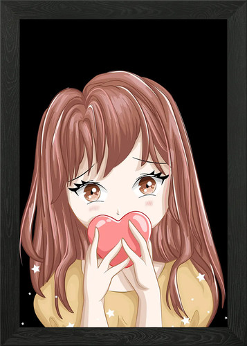 Anime girl with love - girl,