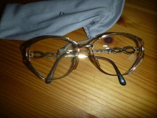 Valentino-Brille, braun-gold