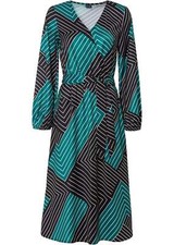 Bedrucktes satin midikleid - bedrucktes, gr