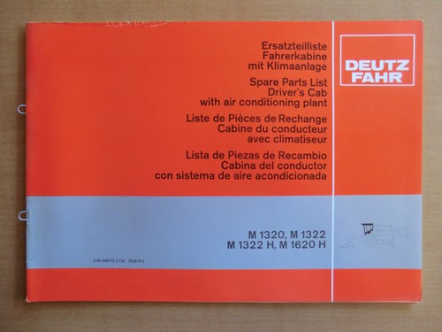 Deutz fahr ersatzteilliste - fahr,