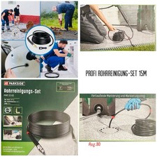 PARKSIDE Profi Rohrreinigungs-Set Hochdruckreiniger Rohrreinigungsschlauch 15 M