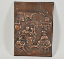Eisenplatte Relief Kupfer Optik Kaminplatte Wandbild Motiv Kinder Deko