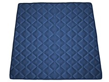 Öko Leder Kofferraumteppich für BMW 5 F11 kombi 2010-2017, Dunkelblau x14 Rand