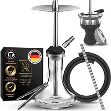Shisha Set Komplett Wasserpfeife klein Edelstahl Steckverschluss Glas Bowl