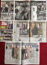 Giorgio Armani UK Newspaper Tribute Clippings Cuttings Articles 