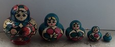 Matroschka. Babuschka. 5 Holzpuppen. Handgemalt! Motorikspielzeug für Ihr Kind!