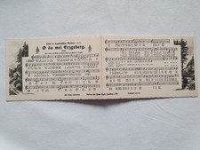 Ansichtskarte Marsch Liederkarte O du mei Erzgeberg Hans Soph aufklappbar /26