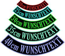 Rückenaufnäher Bogen unten Patch Kutte Biker MC mit Deinem Wunschtext