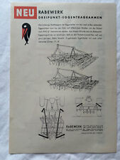 RABE bzw. RABEWERK Dreipunkt-Eggentragrahmen Prospekt, TOP-Zustand, ORIGINAL