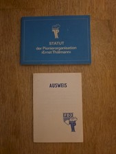 DDR Pionierausweis blanko und Statut DDR Pionierorganisation