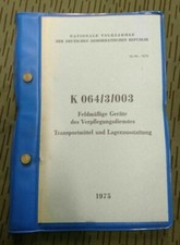 NVA VORSCHRIFT K 064/3/003  FELDKÜCHE,GULASCHKANONE,LAK,FKÜ 180/72,IFA W50