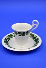 Meissen Porzellan Mokkagedeck 2 teilig Weinlaub Dekor *Efeu Schwanenhals 3.Wahl