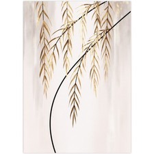 Wandbild Gold Beige Blätter