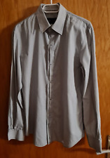 Armani Jeans  Herren Hemd , L (KW40), langarm, weiss blau gemustert