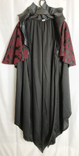 SPIRIT Black Fabric Cape Adult