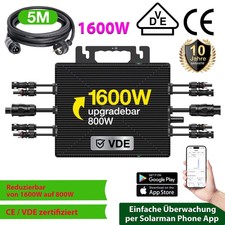 Wechselrichter 1600W APP für Balkonkraftwerk Photovoltaik Leistungsverstellbar