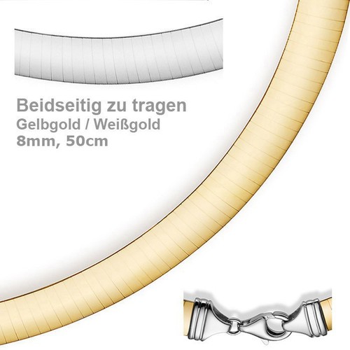 8mm halsreif wendeomegareif - halsreif,