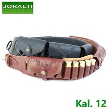 Geschlossener Schrot- Patronengurt JORALTI Leder für Kal. 12; Munitionsgürtel