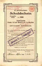 Farbenwerke Friedr. & Carl Hessel 1908 Nerchau Sachsen Lacufa AG Caparol Berlin