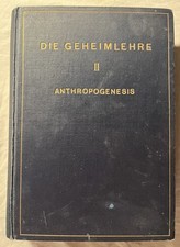 Blavatsky, H.: Die Geheimlehre - Anthropogenesis Band 2 - ca. 1920 - Sehr selten