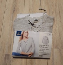 Strickpulli Tchibo Neu Grau Grösse 48/50 Mit Schnürung