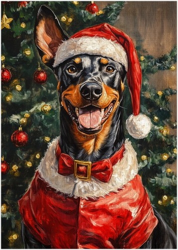 Weihnachtsmann dobermann - weihnachtsmann,