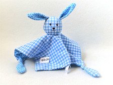 Die Spiegelburg Hase blau weiß Baby Glück Kuscheltuch Schmusetuch (T203)