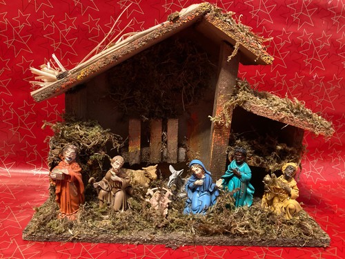 Weihnachtskrippe holz figuren - holz,