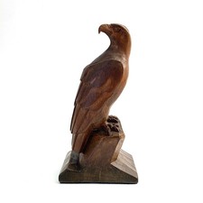 Vintage 30er Jahre handgeschnitzte Adler Figur - Brienz / Schwarzwald - Linde...