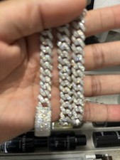 Kubanische Kette Moissanit 10