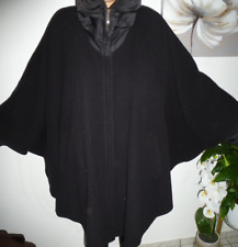 Damen Mantel;  Poncho;   GR: 44,  Schwarz.