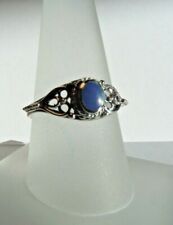 Silberring 925 Silber mit nachgeb. Lapis - Lazuli - filigran, Gr. 44 bis Gr. 68