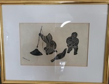 Agnes Nanogak Holzschnitt Zwei