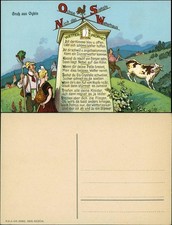 Ansichtskarte Oybin Scherzkarte - Wetterhahn, Spruch 1928