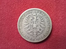 Preußen 2 Mark 1876 Silbermünze Wilhelm I Kaiser König feine Patina J 96 AKS 115
