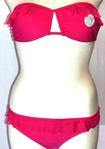 Bandeau bikini set volant - bandeau,