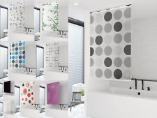 DUSCHROLLO BASIC 13 BREITEN ZUR WAHL DUSCHVORHANG GRAU WEISS TRANSPARENT