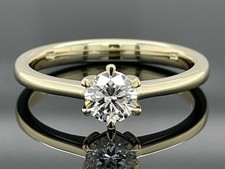 RING GR. 18 (CA.56) AUS 585/-GELBGOLD MIT BRILLANT (CA. 0,50 CT.)  SCHMUCKJAGD