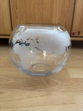 Extravagante Globus Weltkarte Schale Vase Schüssel Glas Gefäß Goldfischglas