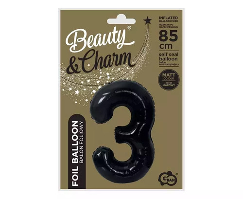 Balon foliowy cyfra - foliowy, b&c