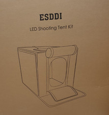 ESDDI LED Shooting Tent Kit, Fotobox, Fotostudio, 4 Hintergründe, 60cm x 60cm