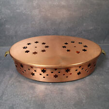 Massives Doppel Stövchen Teestövchen Kupfer Warmer calentador de latón