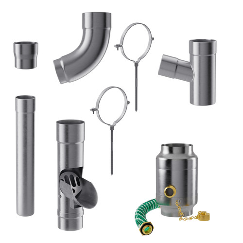 Dachrinnenset titanzink dn100 - dachrinnenset,