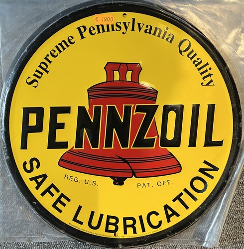 Blechschild pennzoil rund - blechschild,
