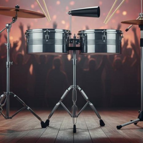 Timbales set verchromt - timbales-set,