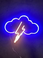 NEON LED Schild - Wolke - Blau - Gebraucht