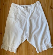 Weiße Hose für Dirndltanz Tracht Fasching LARP  weiß BW m. Spitze ca. 38-40