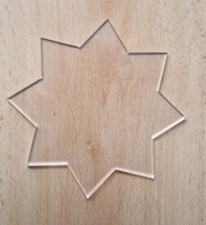 Untersetzer Bierdeckel Stern-8x (Plexiglas)