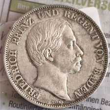 Baden gulden 1856 friedrich - 2,